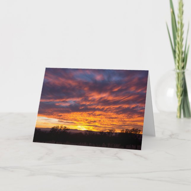Cartão Sunset Blank Inside Greeting Card (Frente)