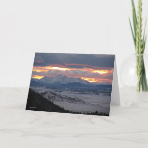 Cartão Sunset Colorado Mountain