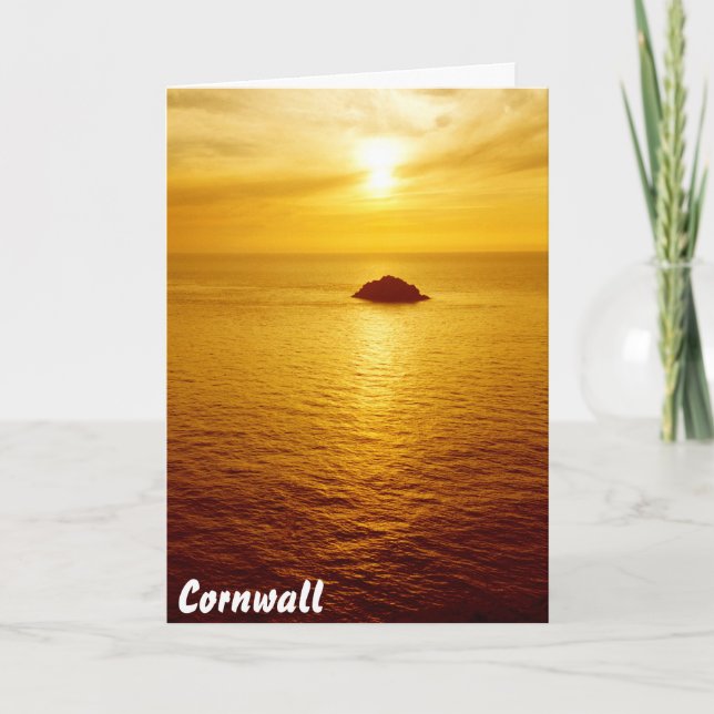 Cartão Sunset Cornwall (Frente)