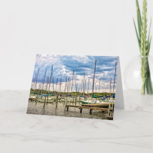 Cartão Sunset Cove Marina Greeting Card