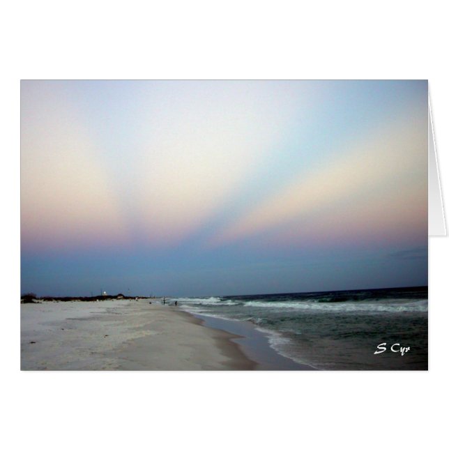 Cartão Sunset da Costa do Golfo da Flórida (Frente Horizontal)
