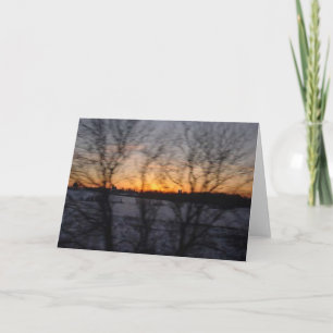 Cartão Sunset de inverno # 3