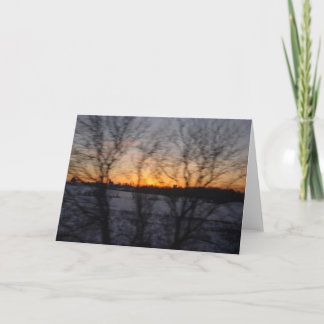 Cartão Sunset de inverno # 3