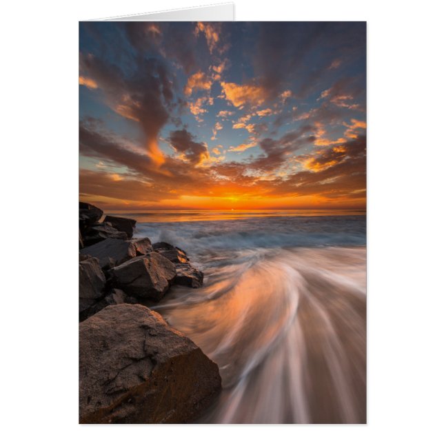 Cartão Sunset de Tamarach Beach (Frente)