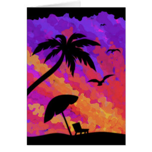 Cartão Sunset de Verão