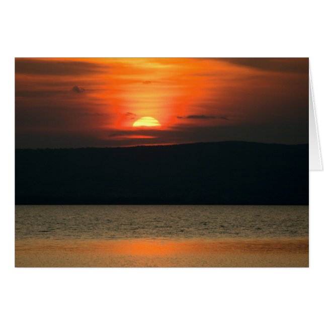 Cartão Sunset em Neusiedlersee (Frente Horizontal)