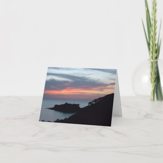 Cartão Sunset em Playa Potrero, Costa Rica (Frente)