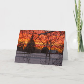 Cartão Sunset In The Country Blank Greeting Card