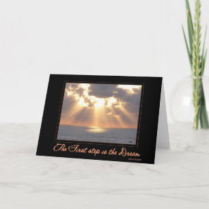 Cartão Sunset Inspiration card:  First Step is the Dream