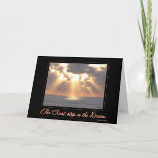 Cartão Sunset Inspiration card: First Step is the Dream