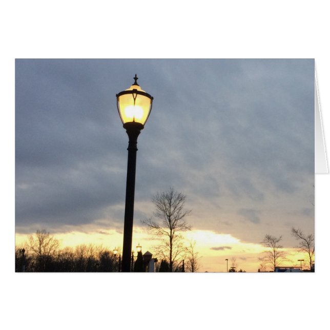 Cartão Sunset & Light, placa (Frente Horizontal)