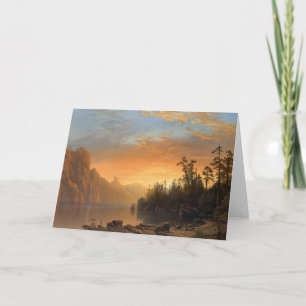 Cartão Sunset na Califórnia Albert Bierstadt