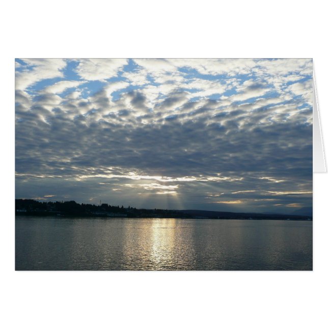 Cartão Sunset na Colúmbia Britânica e no mar Canadense (Frente Horizontal)