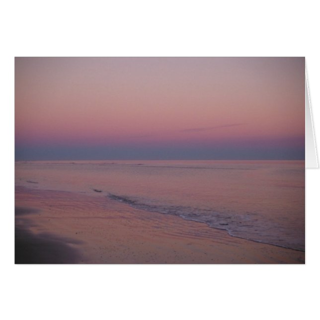 Cartão Sunset na Ilha de Sullivan, SC (Frente Horizontal)