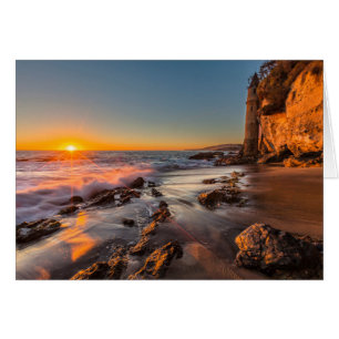 Cartão Sunset na praia de Victoria