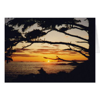 Cartão Sunset no Pacífico