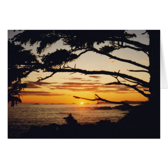 Cartão Sunset no Pacífico (Frente Horizontal)
