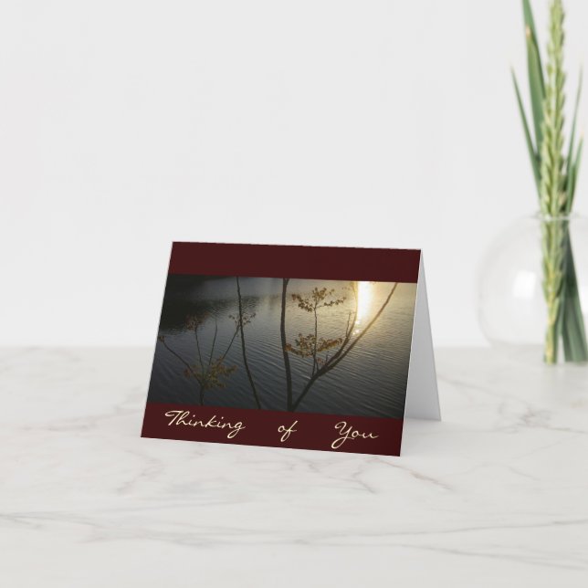 Cartão Sunset on Ripples/Thinking-of-You (Frente)