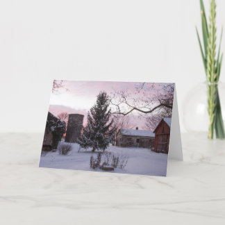 Cartão Sunset On The Farm Blank Greeting Card