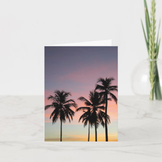 Cartão Sunset & Palms Notecard