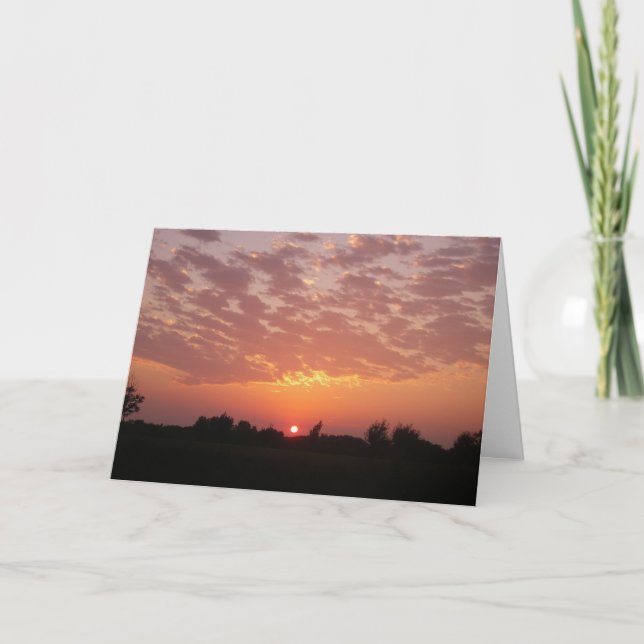 Cartão Sunset Peace Prayer Card (Frente)