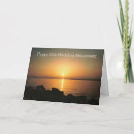 Cartão Sunset Personalizado 55º Aniversário de Casamento