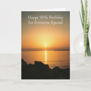 Cartão Sunset Personalizado 95.o aniversário