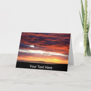 Cartão Sunset personalizável em Islay, Escócia