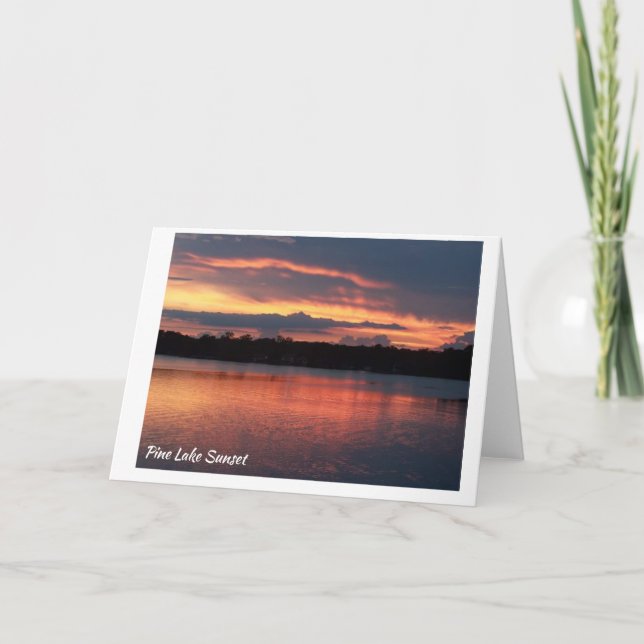 Cartão Sunset - Pine Lake nº 3 (Frente)