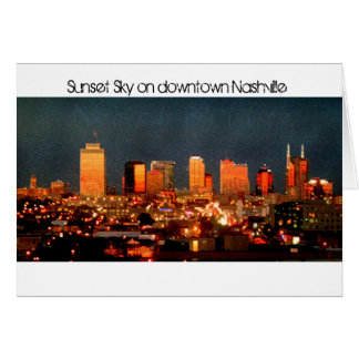 Cartão Sunset Sky no Centro Nashville