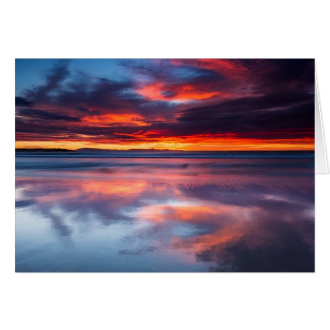 Cartão Sunset sobre as Ilhas do Canal, AC (Frente Horizontal)