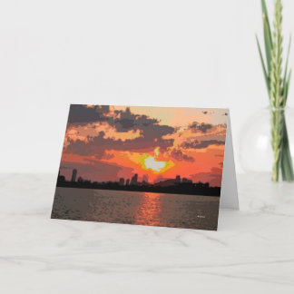 Cartão Sunset--thinking of you