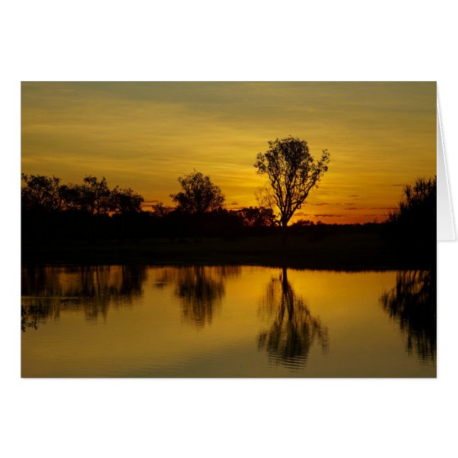 Cartão Sunset, Yellow Water Billabong (Frente Horizontal)
