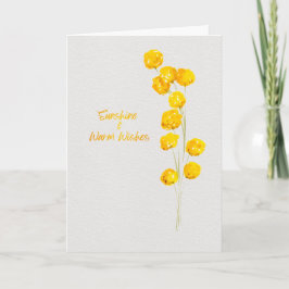 Cartão Sunshine and Warm Wishes Yellow Billy Buttons