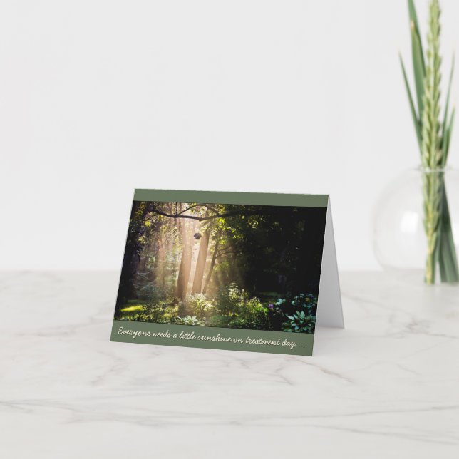 Cartão Sunshine para o Cancer Dia de Tratamento do Doente (Frente)