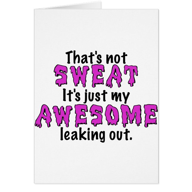 Cartão Suor impressionante (Frente)