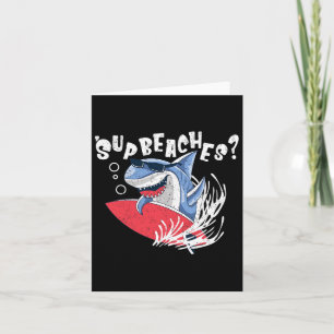 Cartão Sup Beaches Funny Shark Summer Lover Mema Va