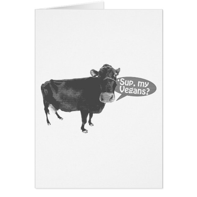 Cartão 'sup meus vegans (Frente)