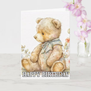 Cartão Super Adorável Pequeno Urso De Teddy