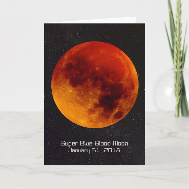 Cartão Super Blue Blood Moon 2018 (Frente)