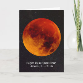 Cartão Super Blue Blood Moon 2018