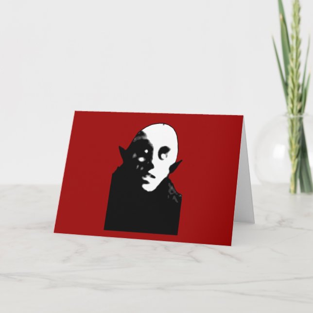Cartão Super Creepy Nosferatu Face T-shirts, Mugs (Frente)