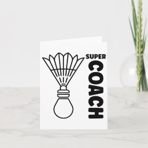 Cartão Super Formador Badminton Esporte Simples Badminton