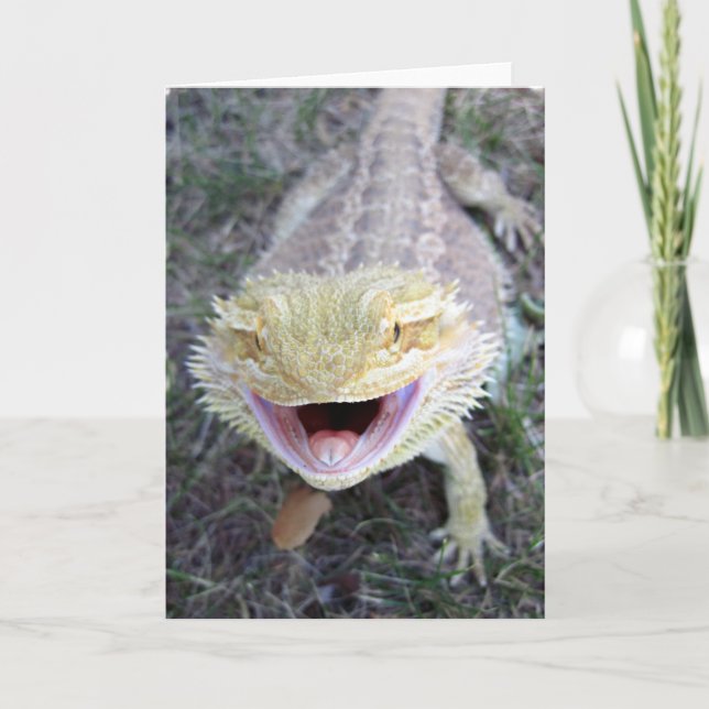 Cartão Super Happy Bearded Dragon (Frente)