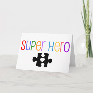 Cartão Super Hero Greeting Card - Autism