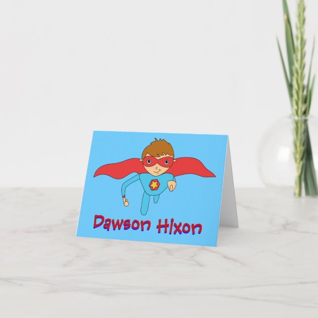 Cartão Super Hero Note Card (Frente)