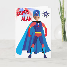 Cartão Super-herói de aniversário Fab EUA Incrível