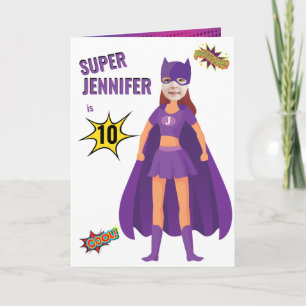 Cartão Super Herói Fab Birthday Incrível