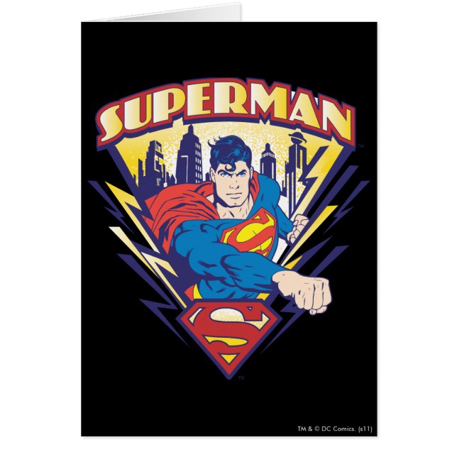 Cartão Super-Homem com Eletricidade (Frente)