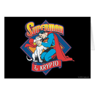 Cartão Super-homem com Krypto